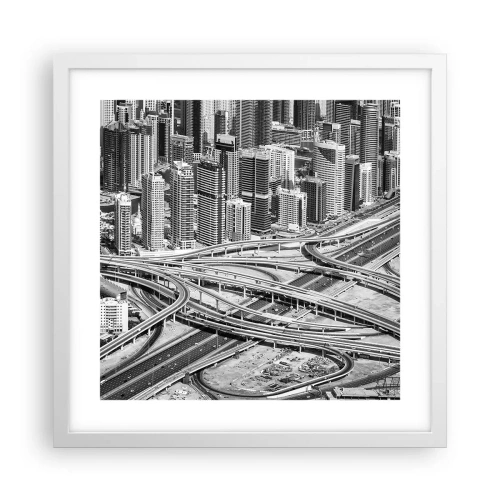 Plagát v bielom ráme - Dubaj – neskutočné mesto - 40x40 cm