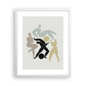 Plagát v bielom ráme - Pohyb pre zdravie a krásu - 40x50 cm