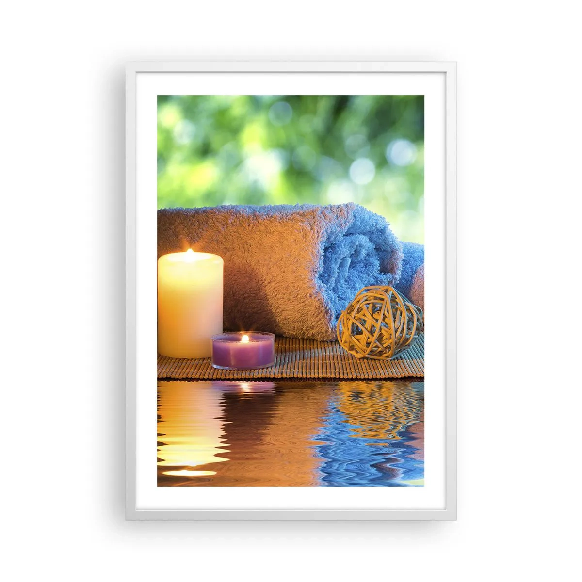 Plagát v bielom ráme - Čas pre telo - 50x70 cm