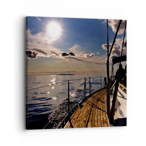 Obraz na plátne - Plavba smerom k slnku - 30x30 cm