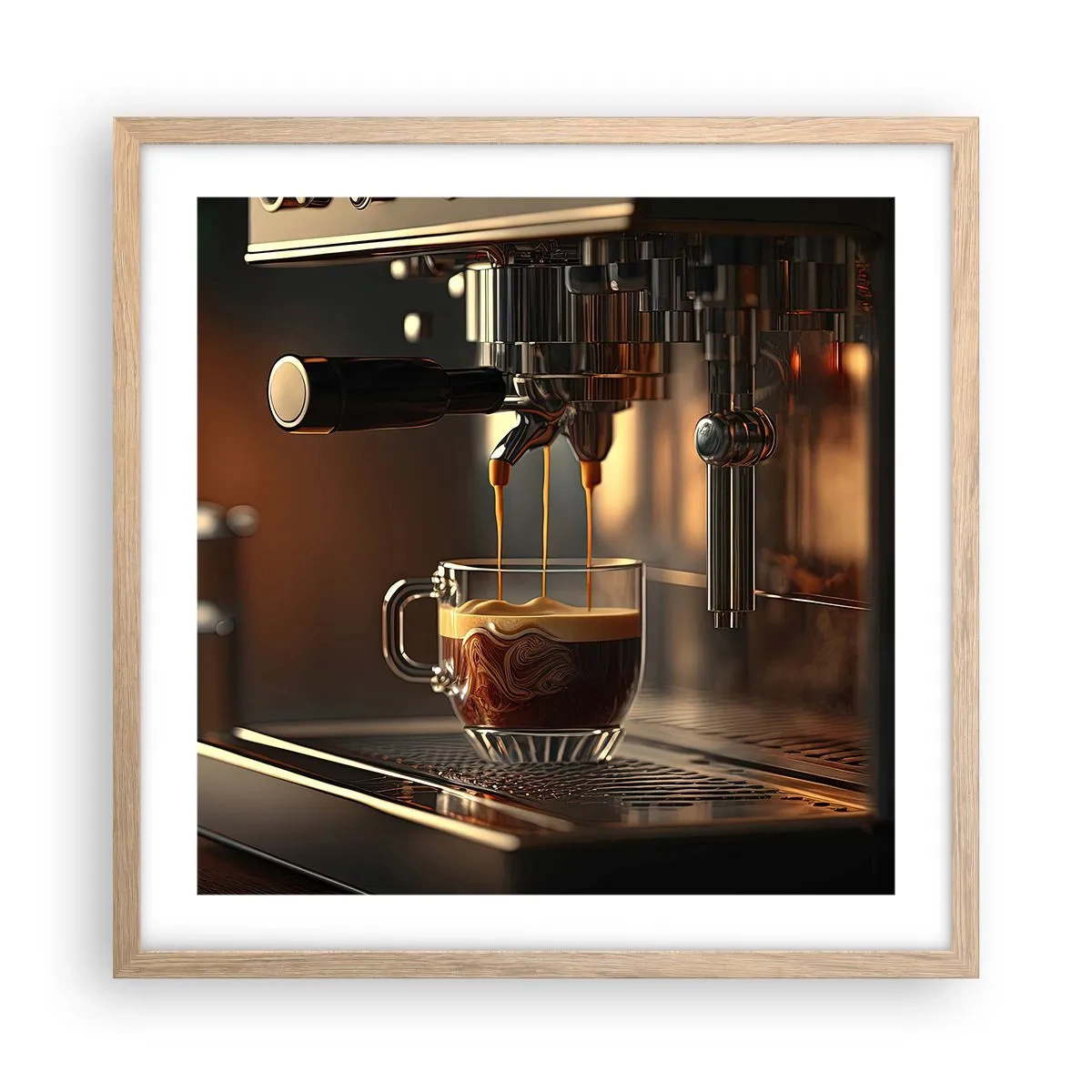 Plagát v ráme zo svetlého duba - Zmyselná zmes - 50x50 cm