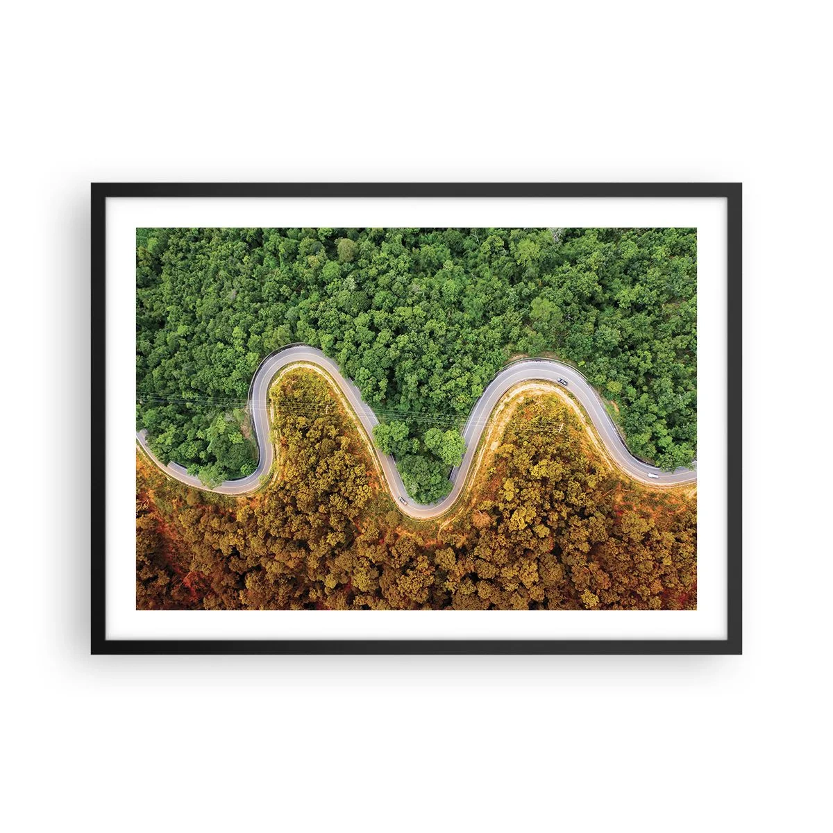 Plagát v čiernom ráme - Hranice a prelomy - 70x50 cm