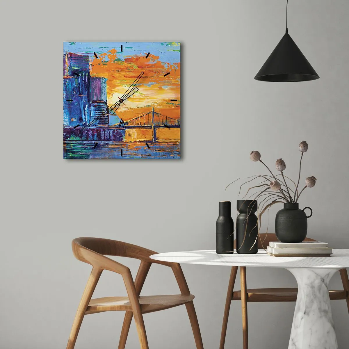 Nástenné hodiny - Kultúra a príroda - 30x30 cm