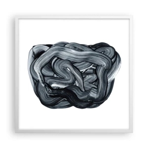 Plagát v bielom ráme - Nie je to tak jednoduché - 60x60 cm