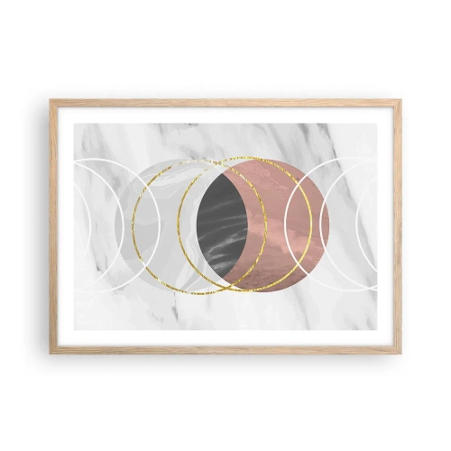 Plagát v ráme zo svetlého duba - Hudba sfér - 70x50 cm
