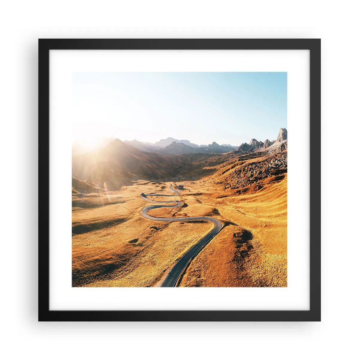 Plagát v čiernom ráme - V zlatom údolí - 40x40 cm