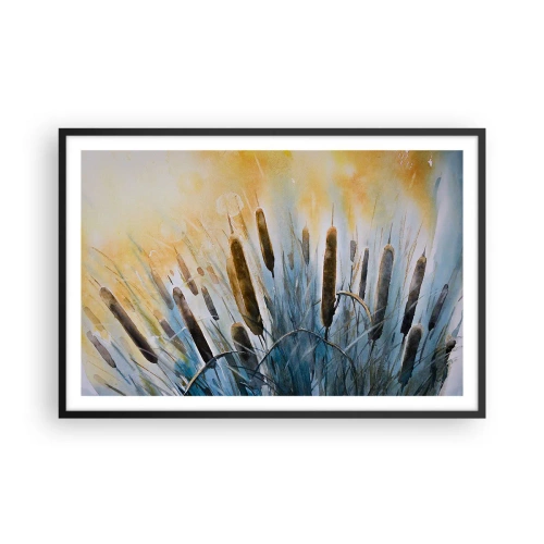 Plagát v čiernom ráme - Chlad vody, žiara slnka - 91x61 cm