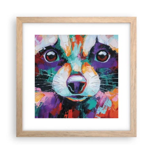 Plagát v ráme zo svetlého duba - Iba dobré emócie - 30x30 cm