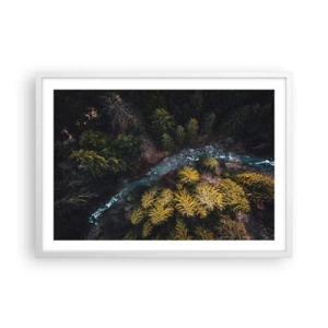 Plagát v bielom ráme - Rýchlo, stále rýchlejšie - 70x50 cm