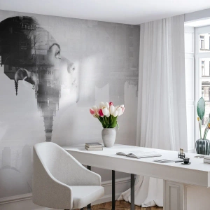 Fototapeta na mieru Premium Sand - Z oboch strán okna - Abstrakcia, Ženská tvár, Architektúra