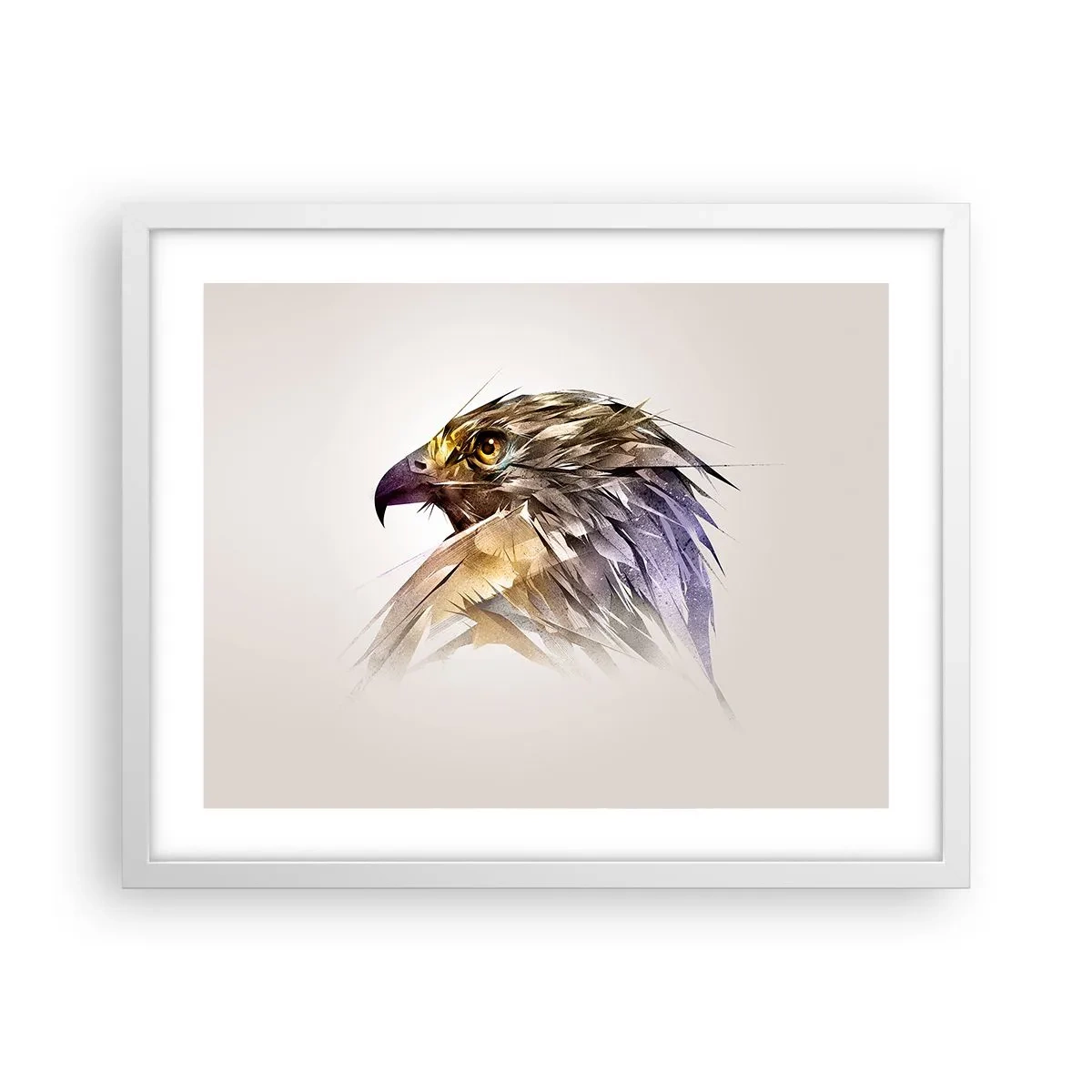 Plagát v bielom ráme - Portrét bojovníka - 50x40 cm