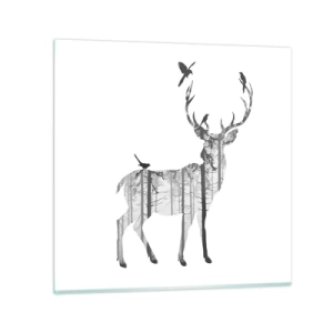 Obraz na skle - Dobrý duch lesa - 40x40 cm