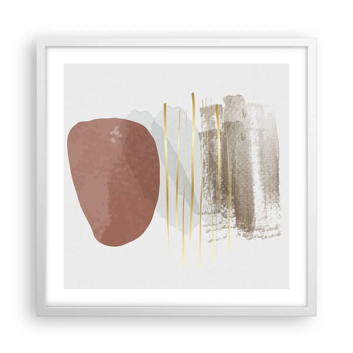 Plagát v bielom ráme - Abstraktná kolonáda - 50x50 cm