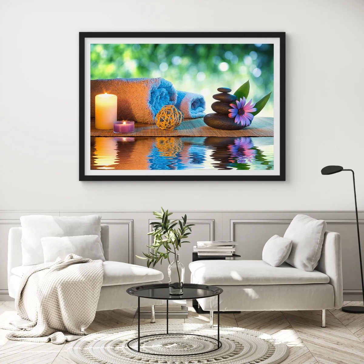 Plagát v čiernom ráme - Čas pre telo - 70x50 cm