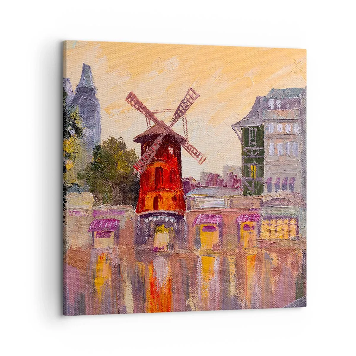 Obraz na plátne - Parížske ikony – Moulin Rouge - 60x60 cm
