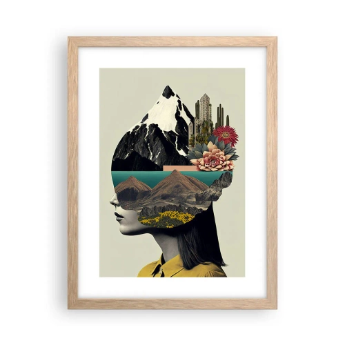 Plagát v ráme zo svetlého duba - Žena – vždy tajomstvo - 30x40 cm