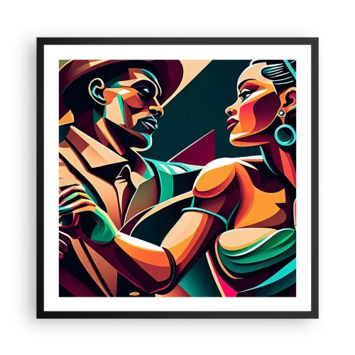 Plagát v čiernom ráme - V rytme srdca - 60x60 cm