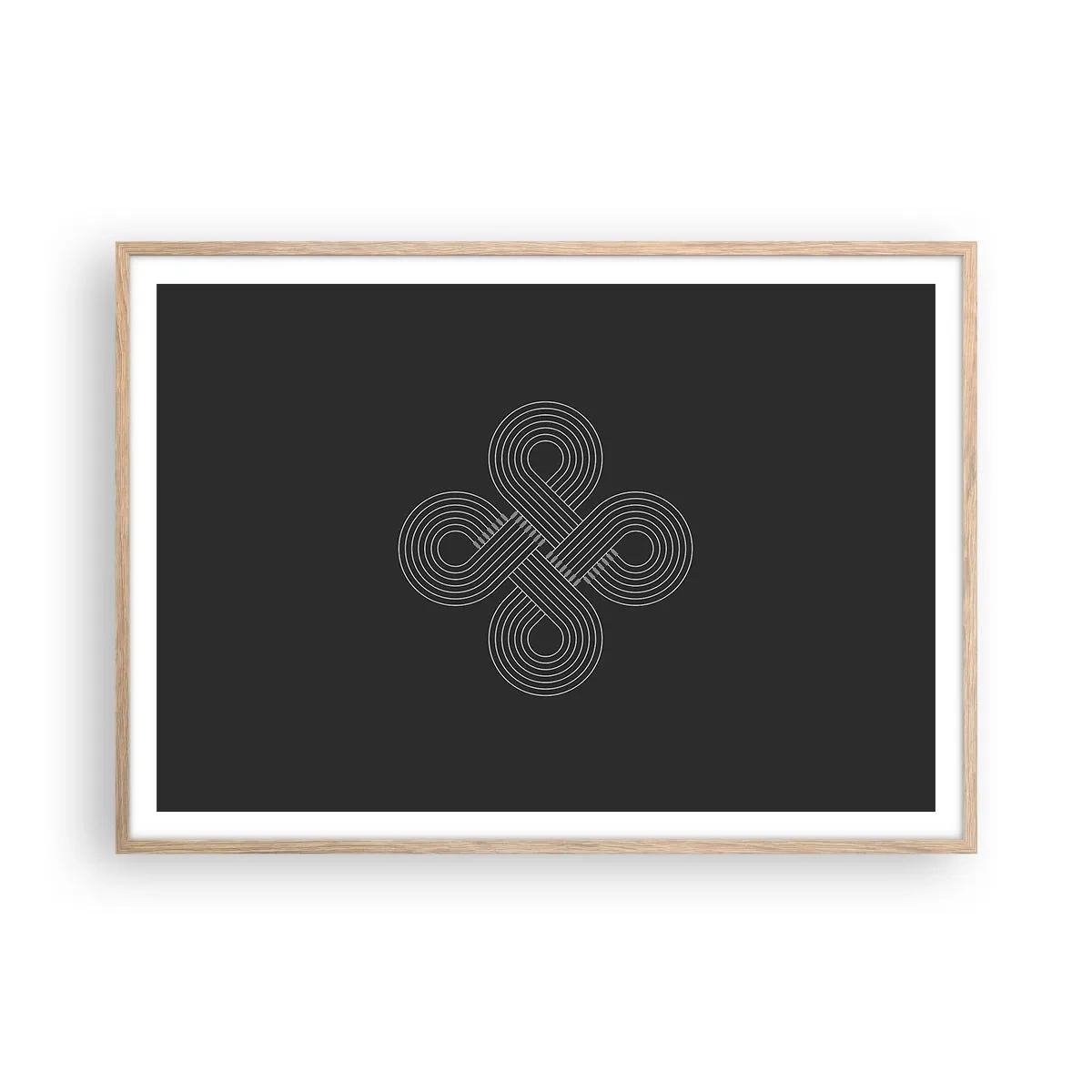 Plagát v ráme zo svetlého duba - V keltskom duchu - 100x70 cm