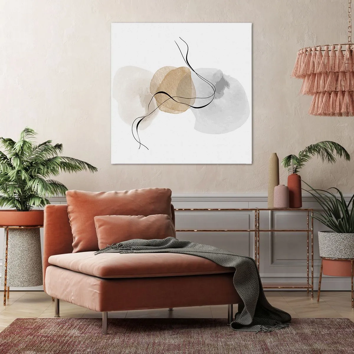 Obraz na plátne - Vzdušné korálky - 60x60 cm