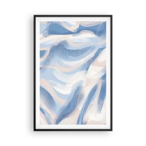 Plagát v čiernom ráme - Modré kolísanie - 61x91 cm