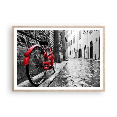 Plagát v ráme zo svetlého duba - Skutočná krása nestarne - 100x70 cm