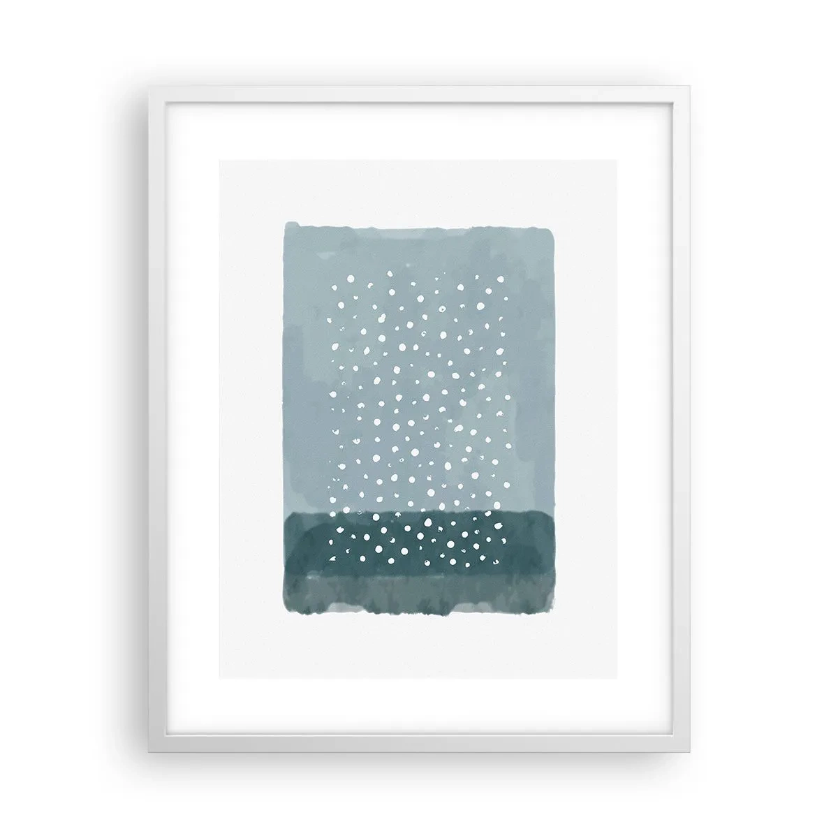 Plagát v bielom ráme - Pestované na modrej - 40x50 cm