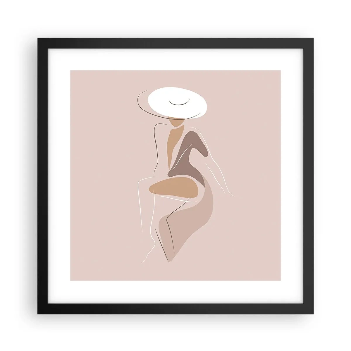 Plagát v čiernom ráme - Ako vyzerá pravá dáma? - 40x40 cm