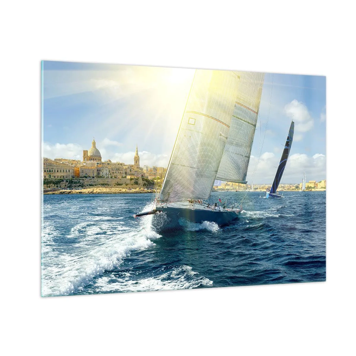 Obraz na skle - Čas odísť z mesta - 100x70 cm