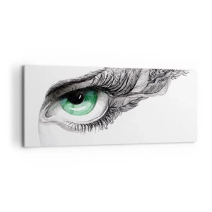 Obraz na plátne - Krásna a pripravená zaútočiť - 100x40 cm