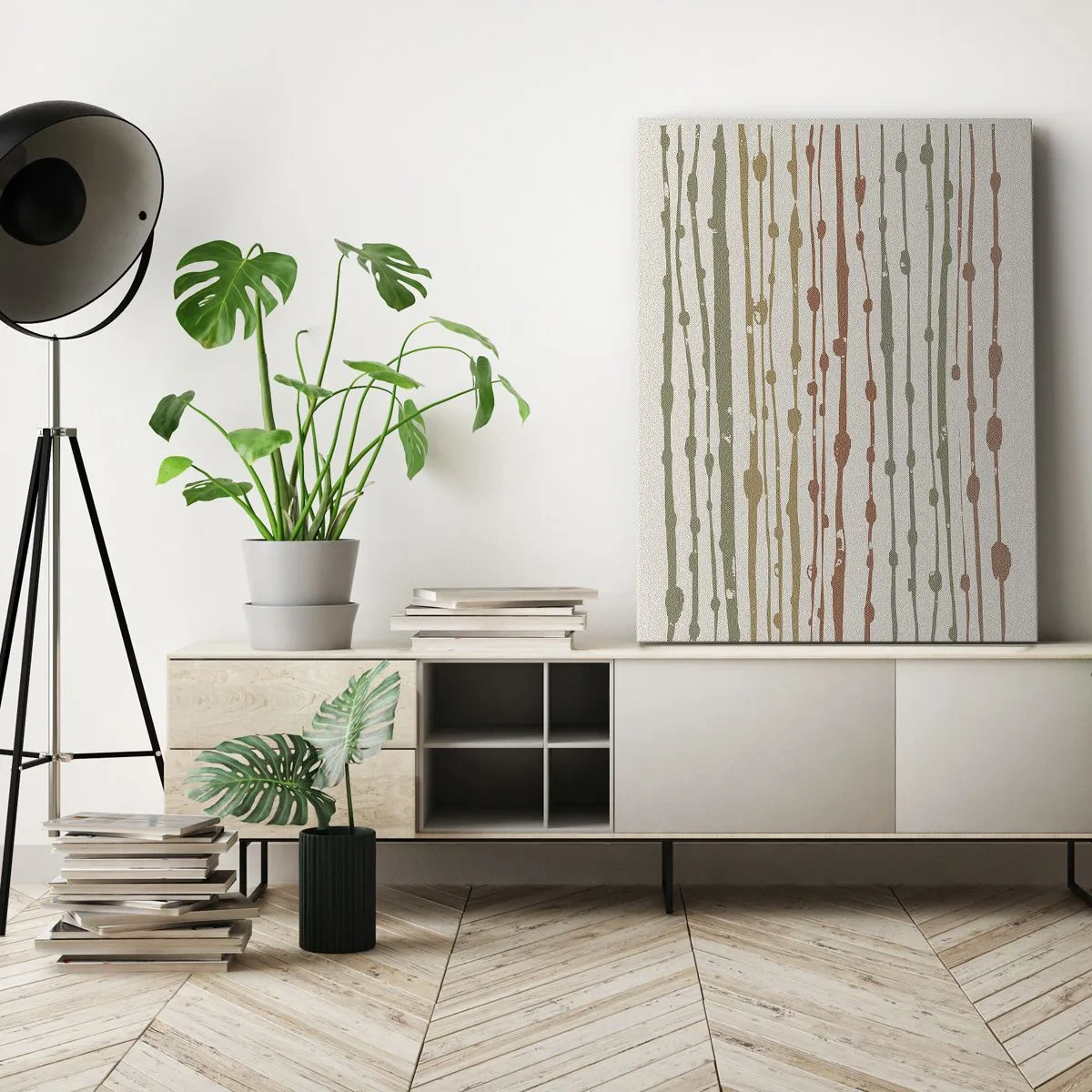 Obraz na plátne - Hudobný záznam farieb - 65x120 cm