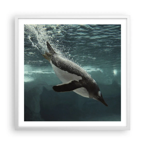 Plagát v bielom ráme - Vitajte v mojom svete - 60x60 cm