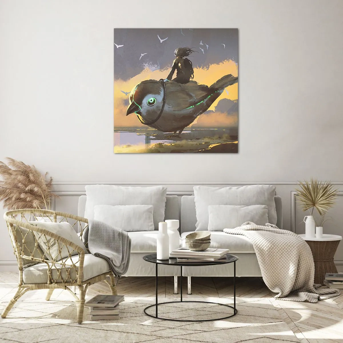 Obraz na skle - Zastávka na fantastickej ceste - 60x60 cm