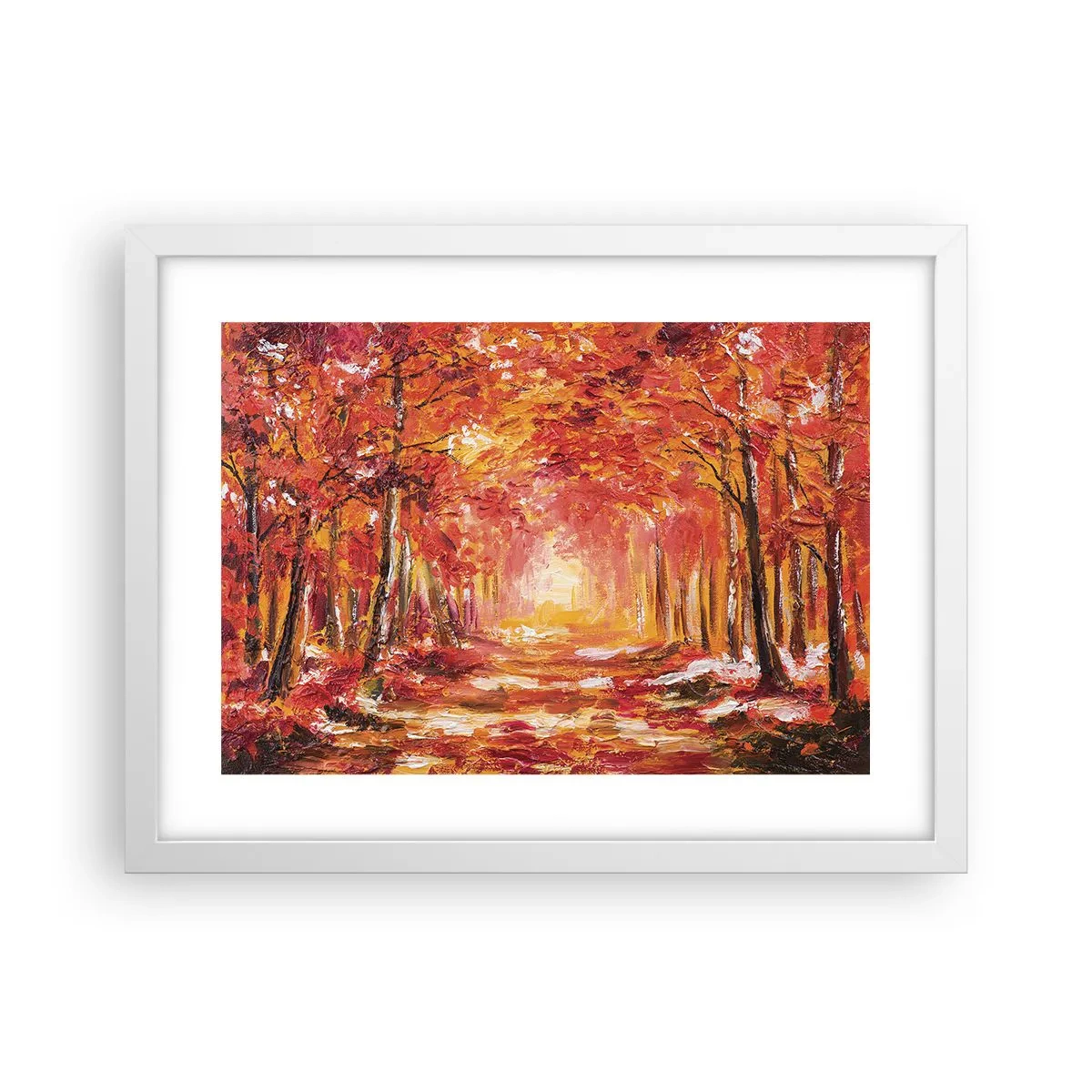 Plagát v bielom ráme - Medený les - 40x30 cm