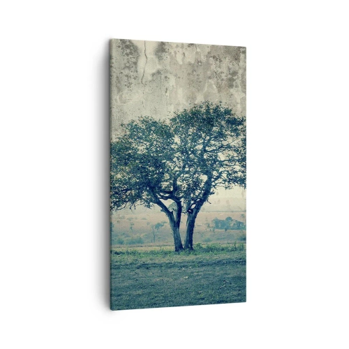 Obraz na plátne - Jabloň na modrom poli? - 45x80 cm
