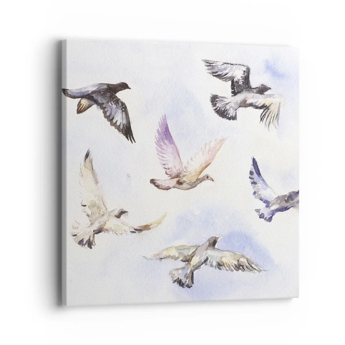 Obraz na plátne - Sloboda v šedej a modrej - 40x40 cm