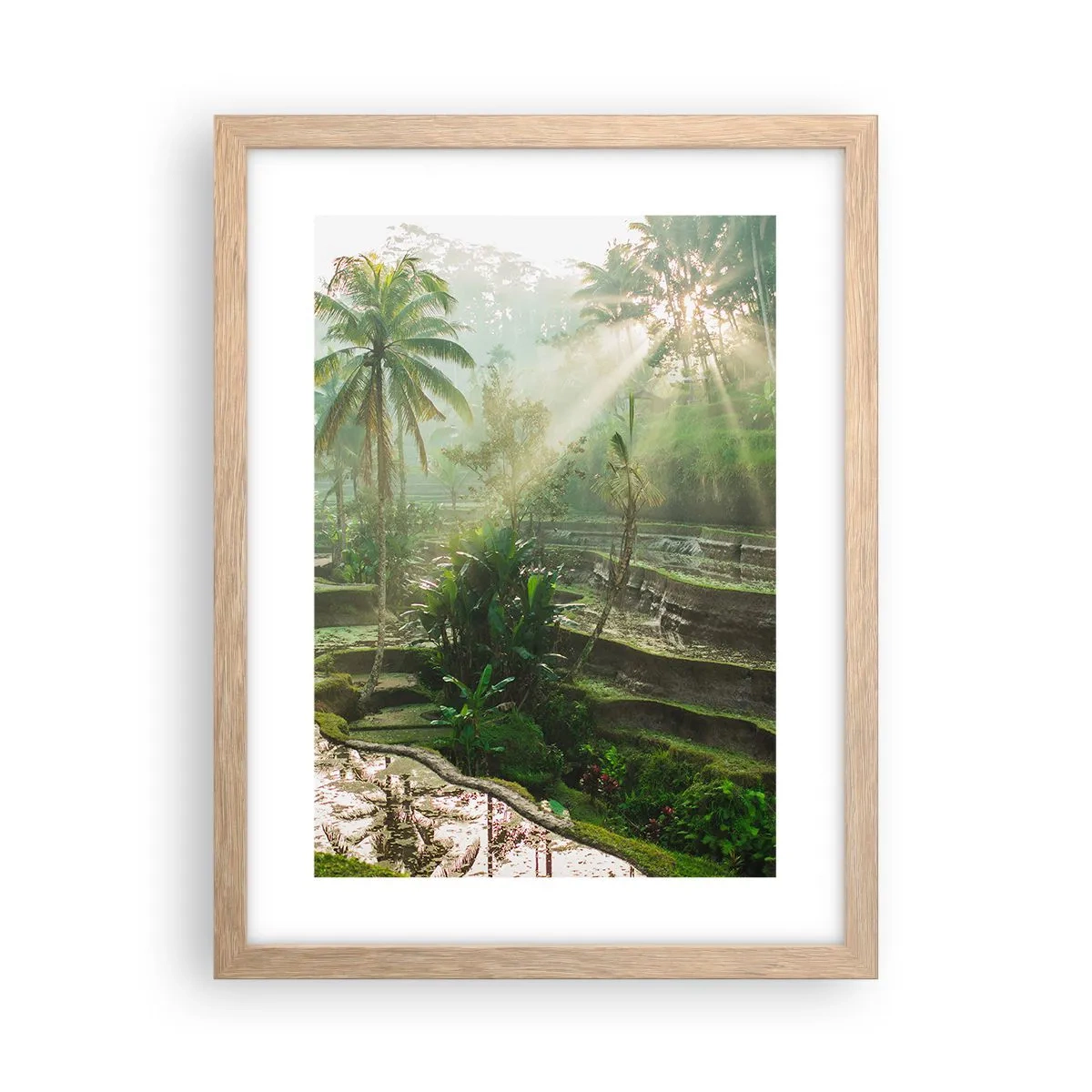 Plagát v ráme zo svetlého duba - Vyrastať na slnku - 30x40 cm