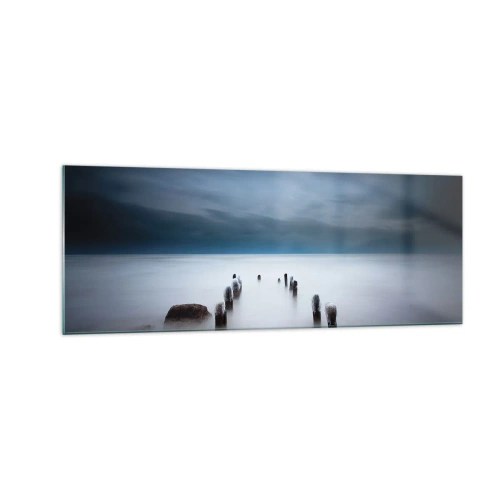 Obraz na skle - Zamyslené jazero - 140x50 cm