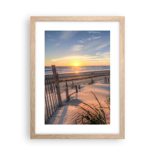 Plagát v ráme zo svetlého duba - Odlesk a tieň vetra - 30x40 cm