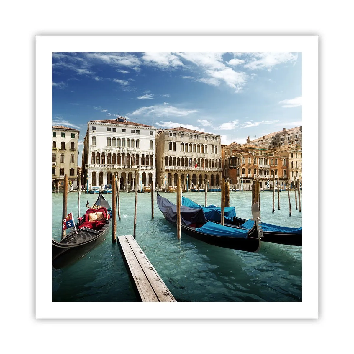 Plagát - Paláce v modrej - 60x60 cm