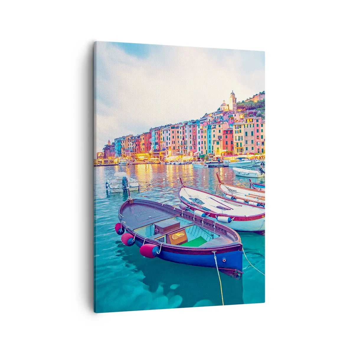 Obraz na plátne - Farebný večer v prístave - 50x70 cm