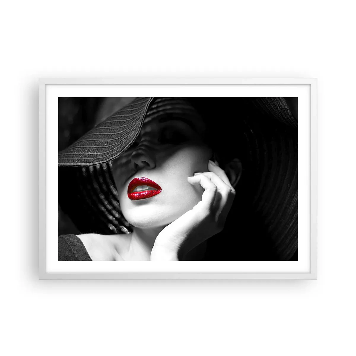 Plagát v bielom ráme - Štúdia v šarlátovej - 70x50 cm