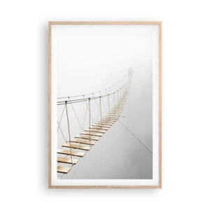 Plagát v ráme zo svetlého duba - Kam vás zavedie? - 61x91 cm