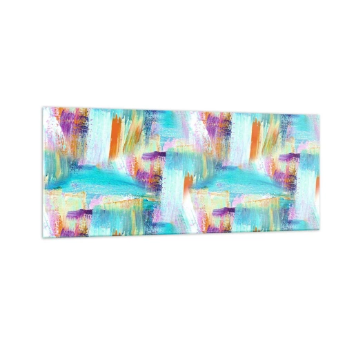 Obraz na skle - Veselé striedavé cákance - 100x40 cm