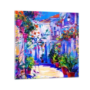 Obraz na skle - Impresia - talianska ulička - 40x40 cm