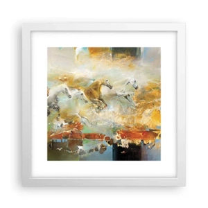 Plagát v bielom ráme - Cvála svetlom - 30x30 cm