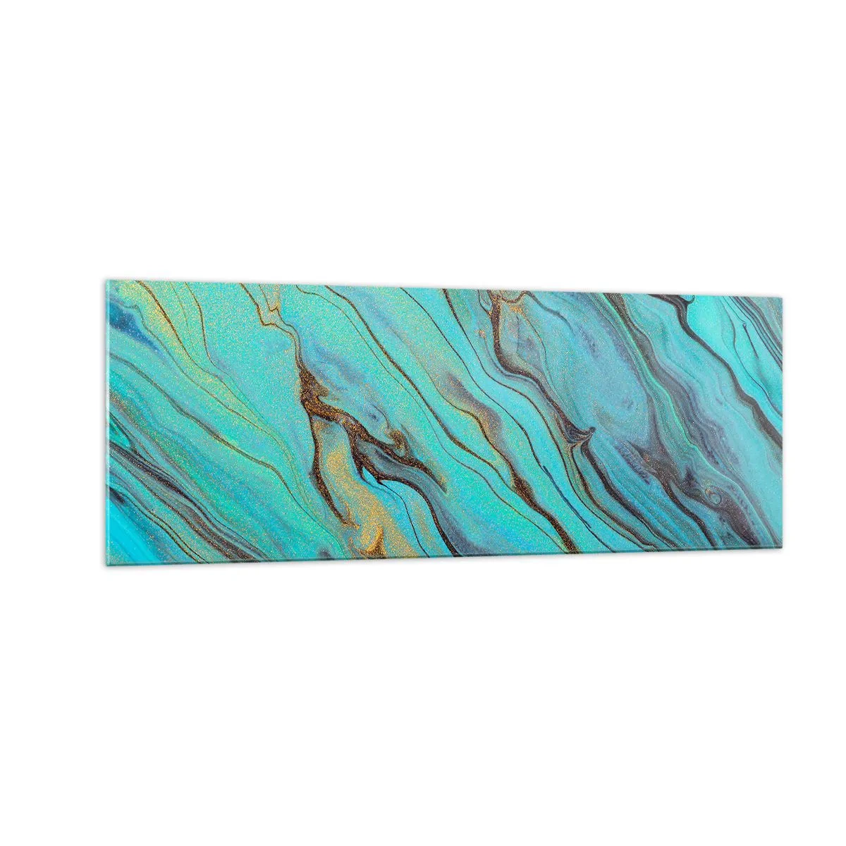Obraz na skle - Tyrkysový príliv - 140x50 cm
