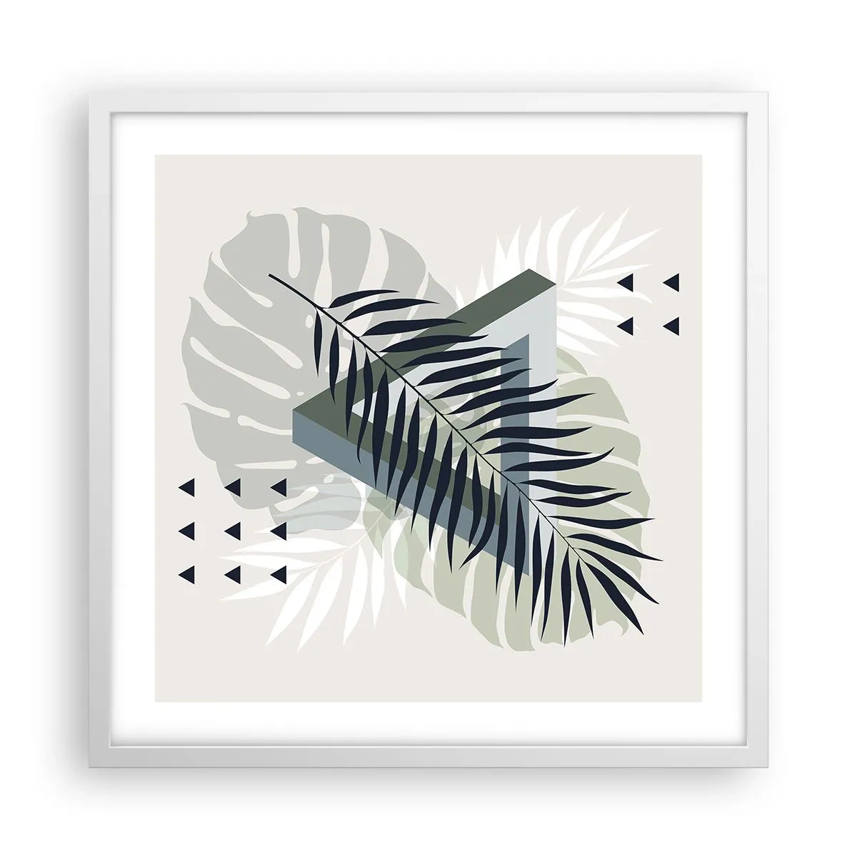 Plagát v bielom ráme - Príroda a geometria – dva poriadky? - 50x50 cm