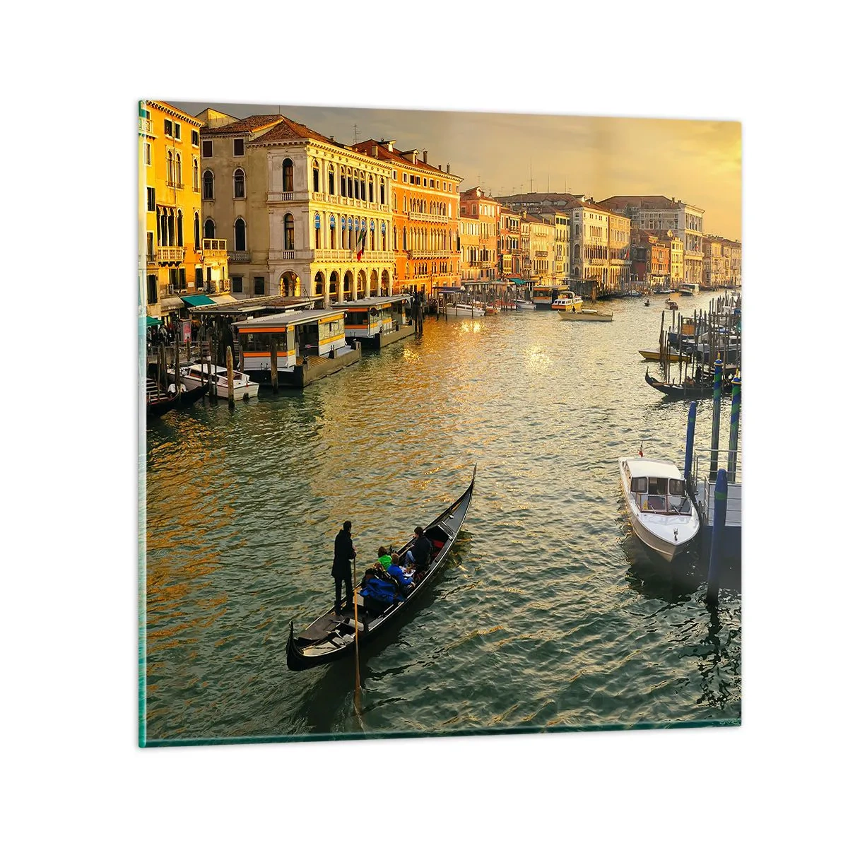 Obraz na skle - Na slnečnej strane ulice - 40x40 cm