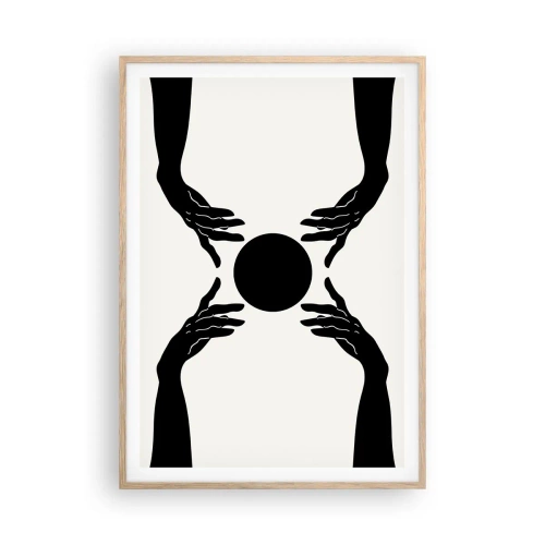 Plagát v ráme zo svetlého duba - Tajné znamenie - 70x100 cm