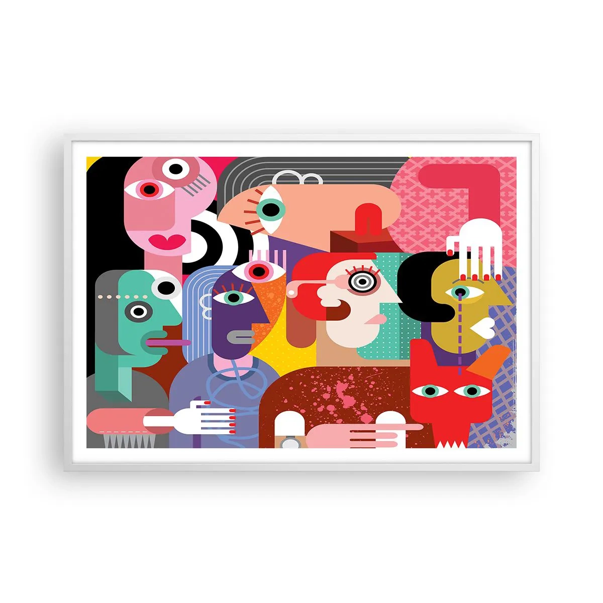 Plagát v bielom ráme - My od pána Picassa - 100x70 cm